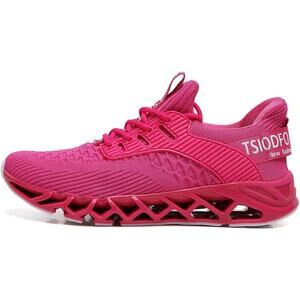 New Tsiodfo Womens Size 11 Hot Pink Lace Up Sport Running Walking Athletic Shoes